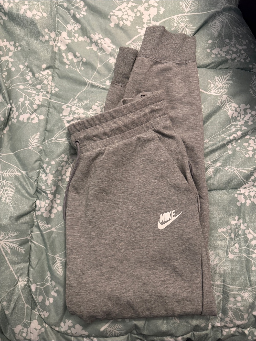 Nike Gray womens Jogger Sweatpants with White Logo